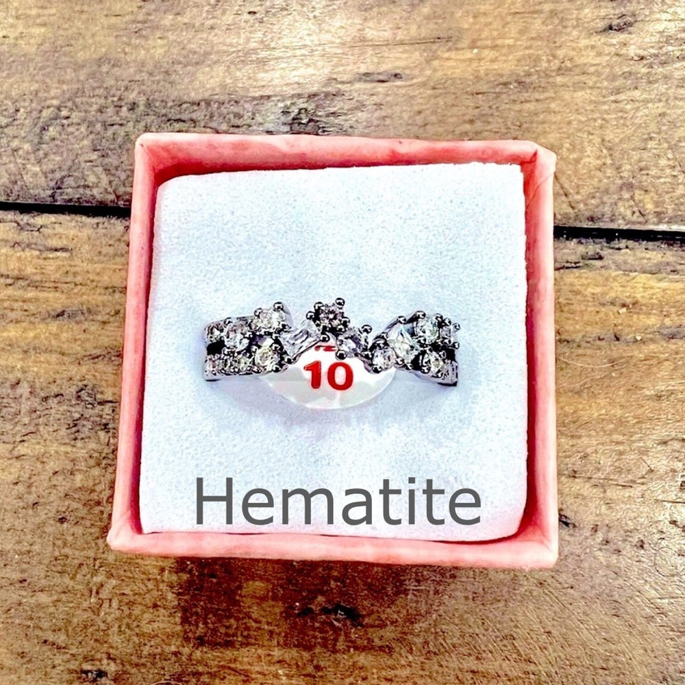 NWT RBP Diamond Cubic zirconia on Hematite